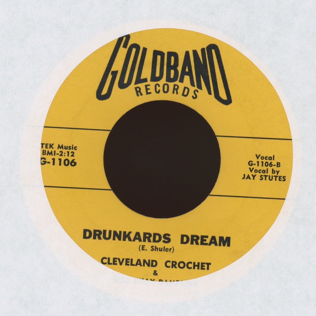 Cleveland Crochet & Band - Sugar Bee on Goldband Cajun Rocker 45