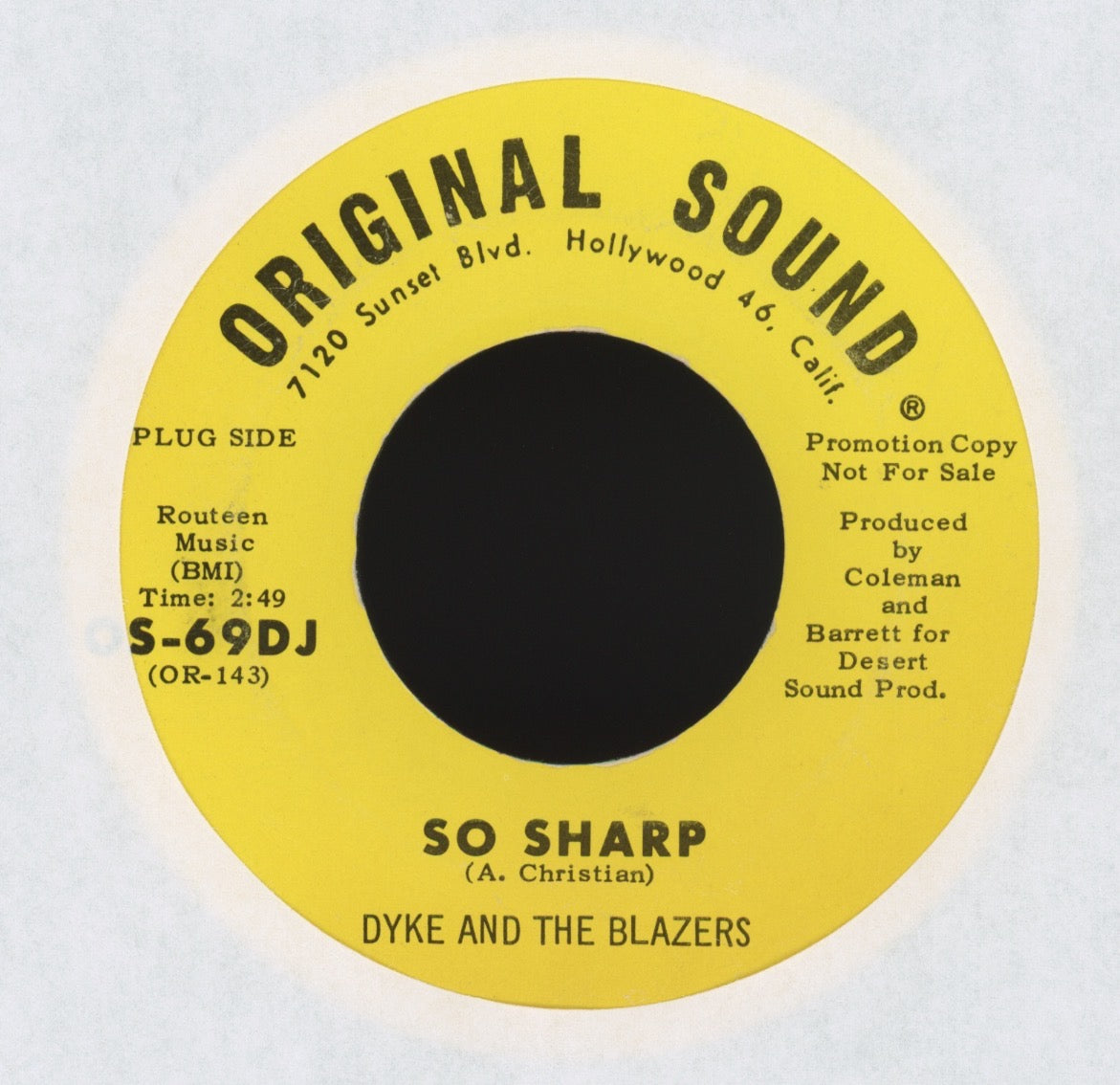 Dyke & The Blazers - So Sharp on Original Sound Promo Funk 45