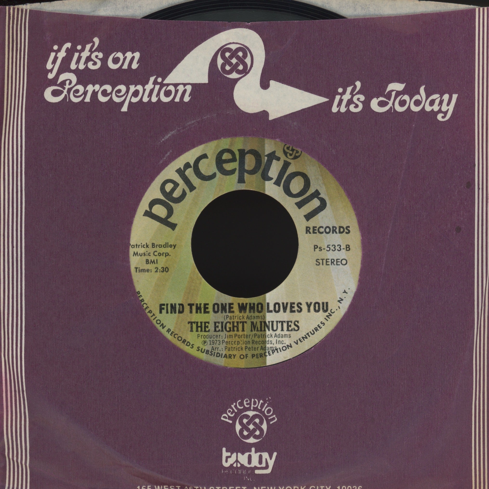 The Eight Minutes - Looking For A Brand New Game on Perception 70s Soul Funk 45