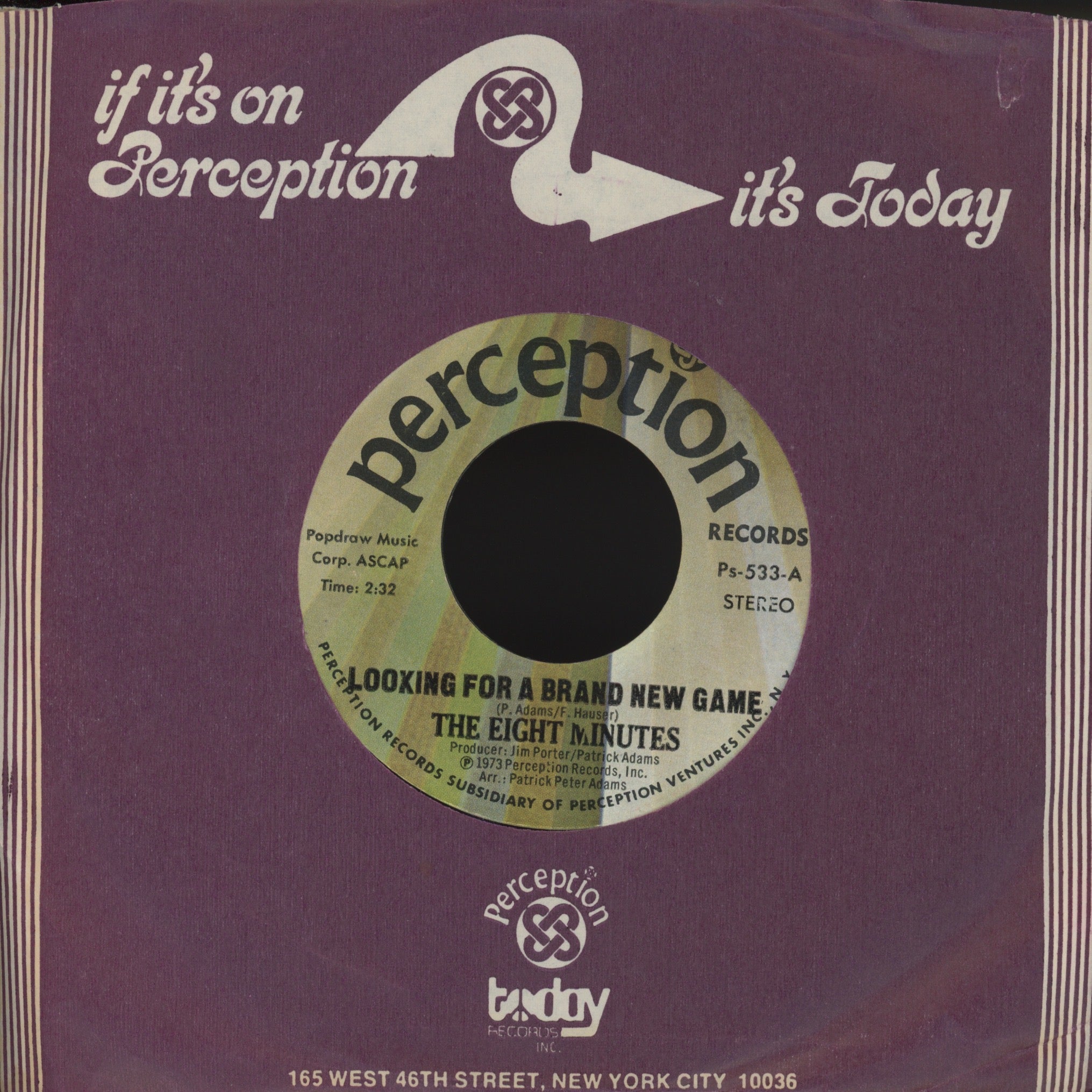 The Eight Minutes - Looking For A Brand New Game on Perception 70s Soul Funk 45