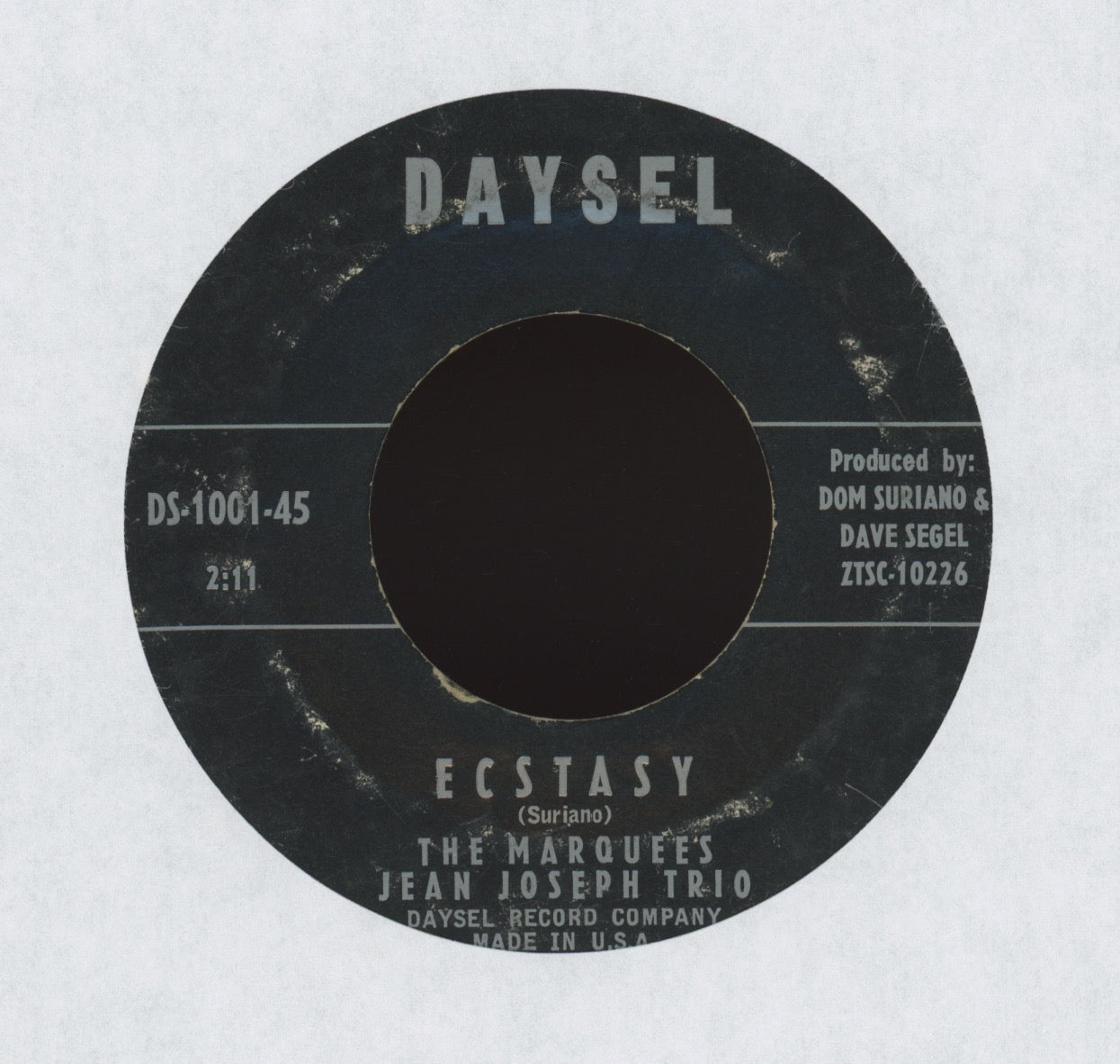 The Marquees - Ecstasy on Daysel R&B Doo Wop 45
