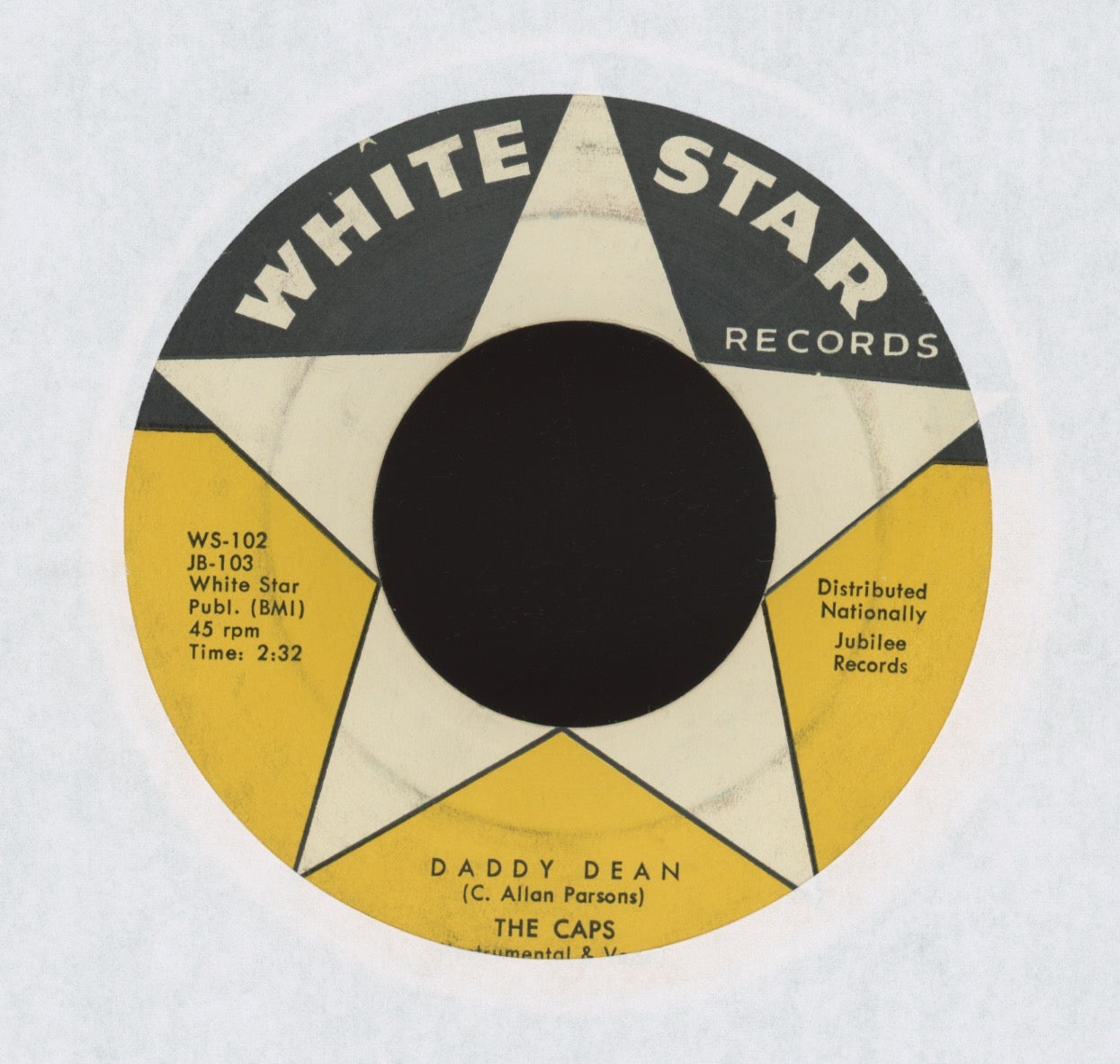 The Caps - Daddy Dean on White Star Rockabilly 45