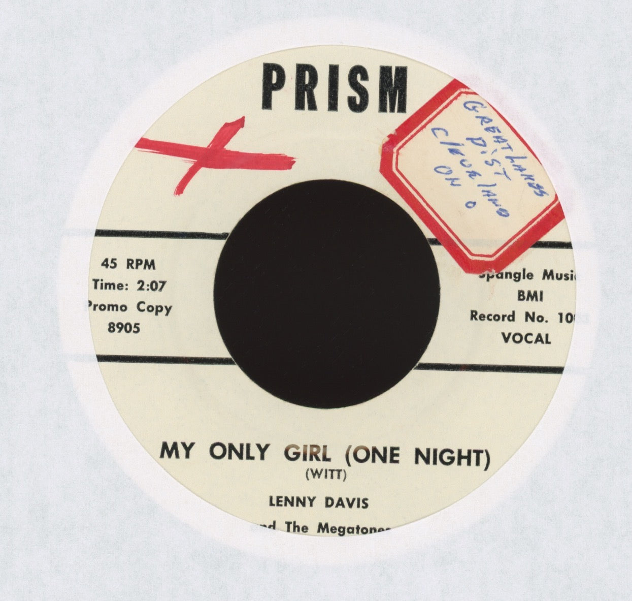 Lenny Davis And The Megatones - The Beginning (And Not The End) on Prism Teen R&B 45