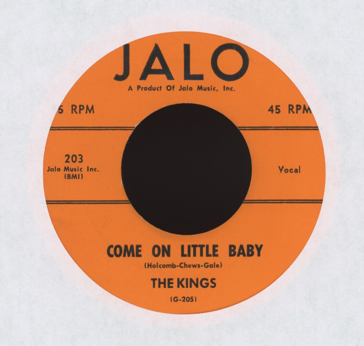 The Kings - Angel / Come On Little Baby on Jalo R&B Doo Wop 45