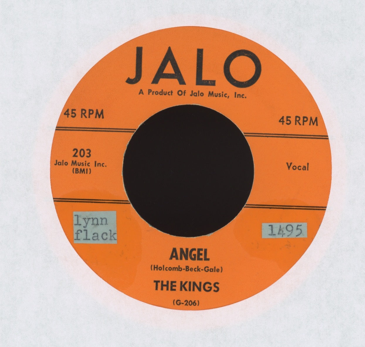 The Kings - Angel / Come On Little Baby on Jalo R&B Doo Wop 45