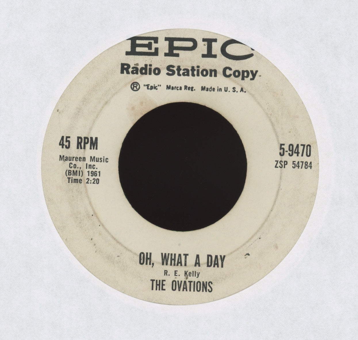 The Ovations - Oh What A Day on Epic Promo R&B Doo Wop 45
