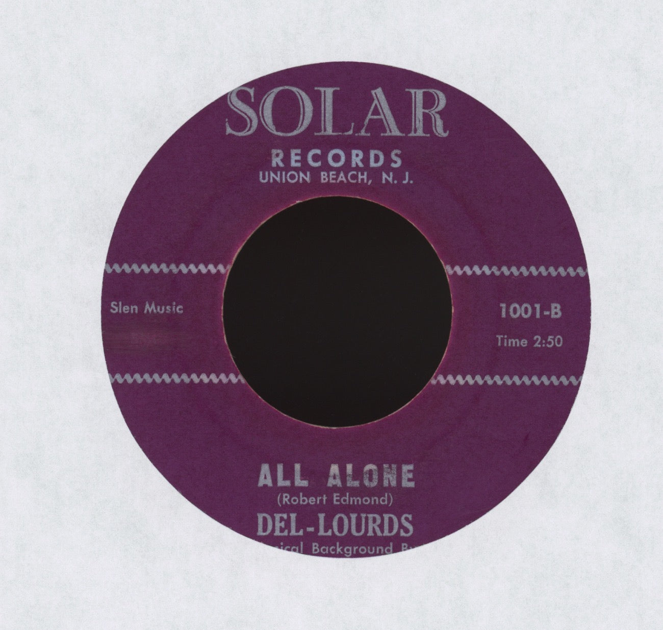 Del-Lourds - Alone / All Alone on Solar R&B Doo Wop 45