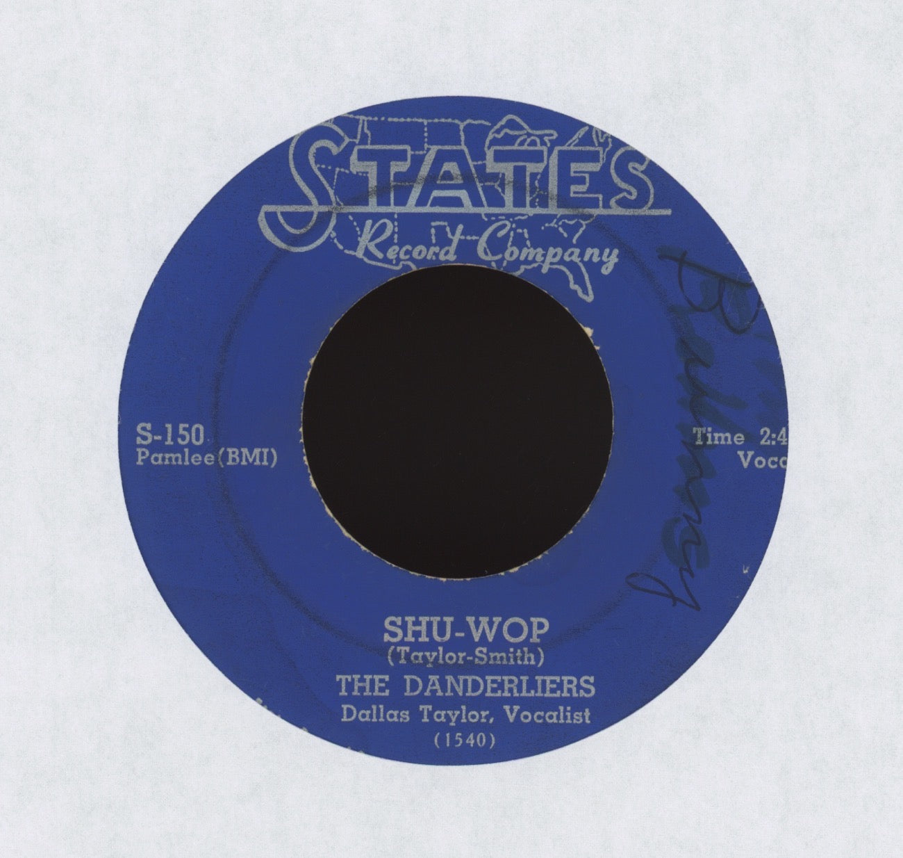 The Danderliers - Shu-Wop / My Loving Partner on States R&B Doo Wop 45