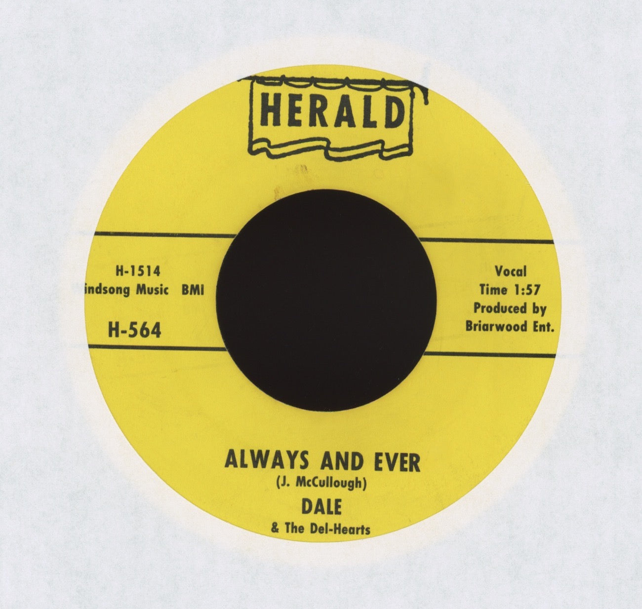 Dale And The Del-Hearts - I've Waited So Long on Herald R&B 45