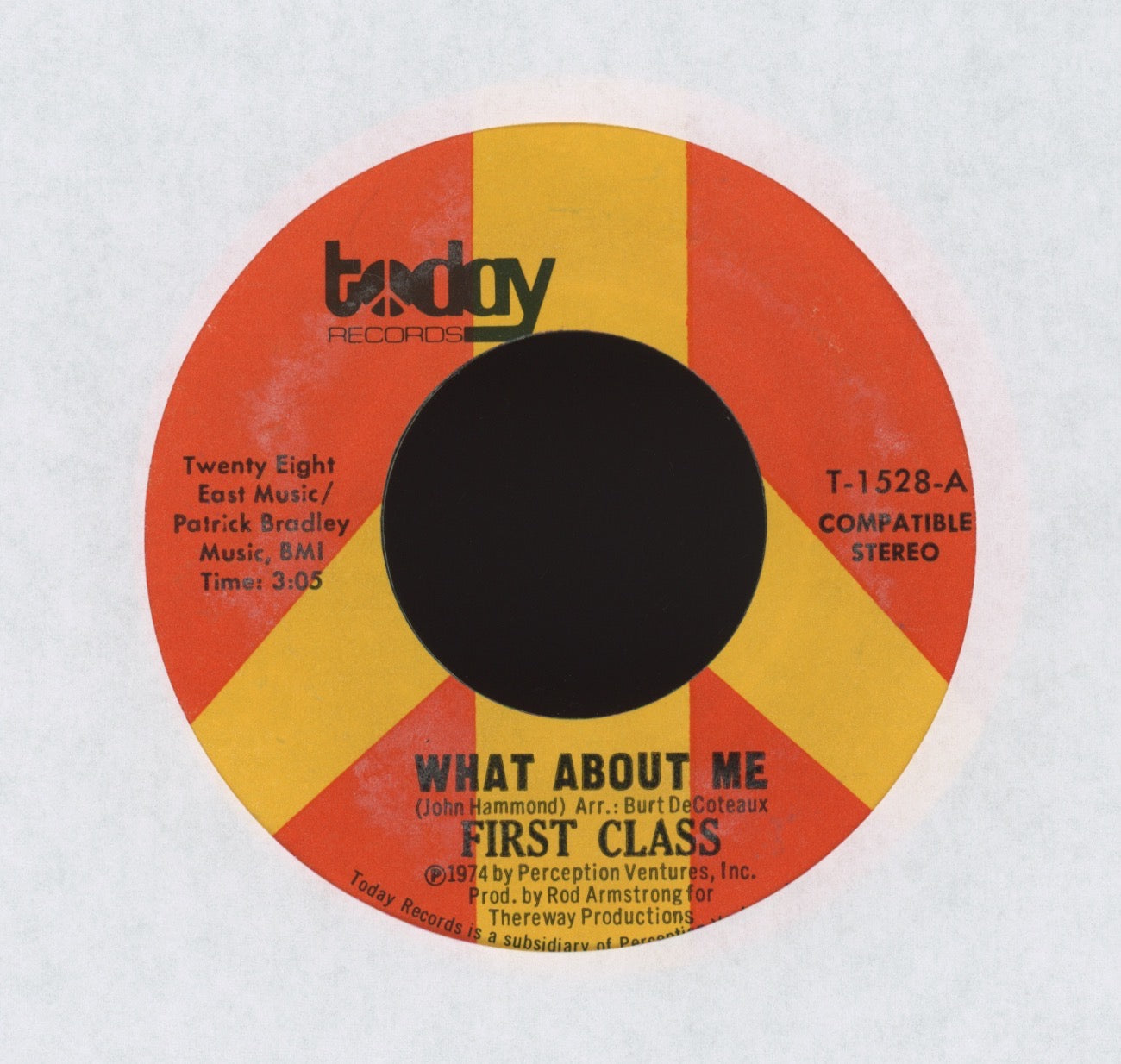 First Class - What About Me on Today Sweet Soul 45