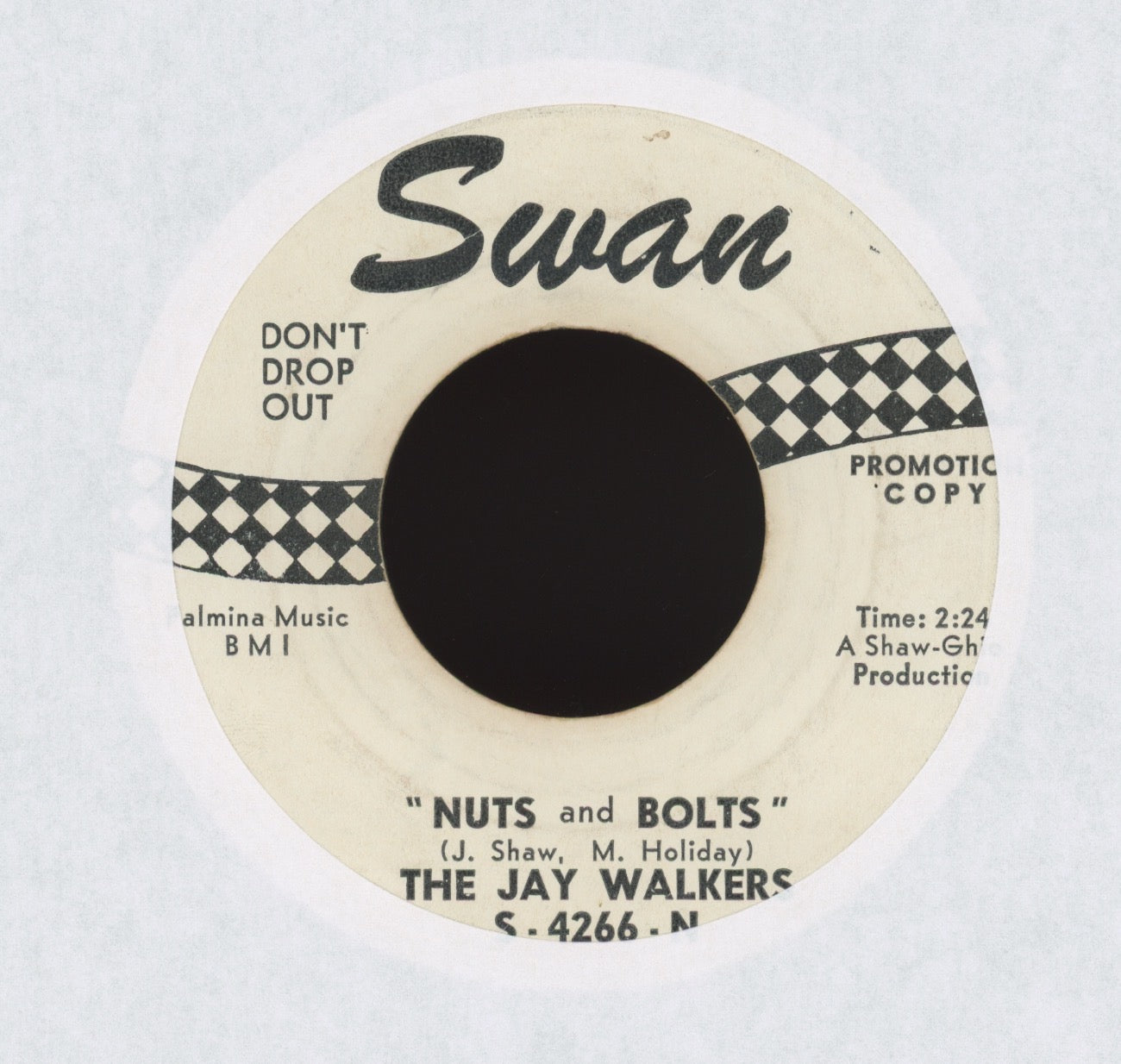 The Jay Walkers featuring Mickey Holiday - Can't Live Without You on Swan Promo Northern Soul 45