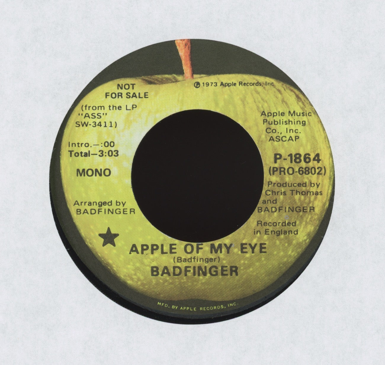 Badfinger - Apple Of My Eye on Apple Promo Rock 45