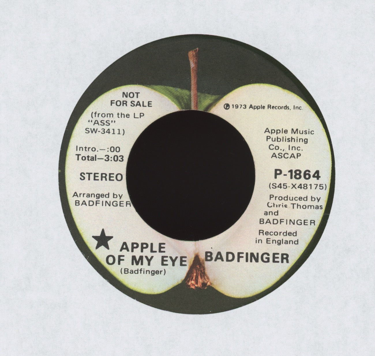 Badfinger - Apple Of My Eye on Apple Promo Rock 45