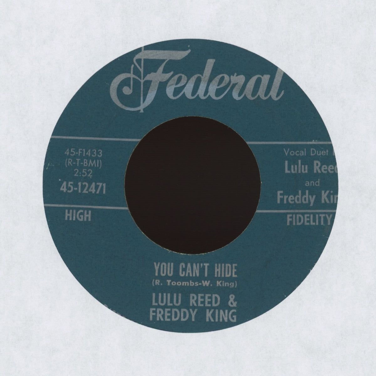Lulu Reed & Freddy King - You Can't Hide on Federal R&B 45