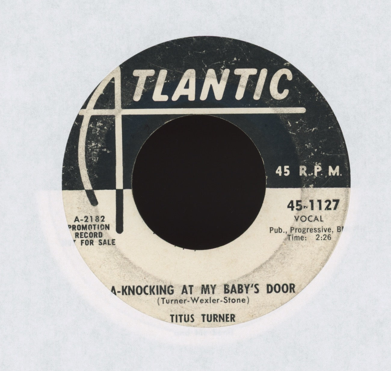 Titus Turner And His Band - Hungry Man on Atlantic Promo R&B Popcorn 45