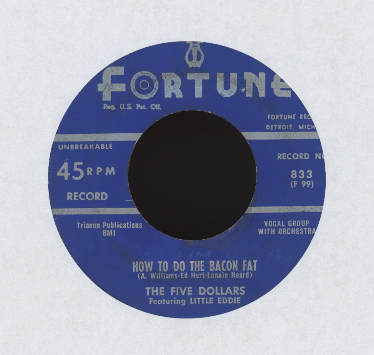 The Five Dollars - How To Do The Bacon Fat on Fortune R&B Doo Wop 45