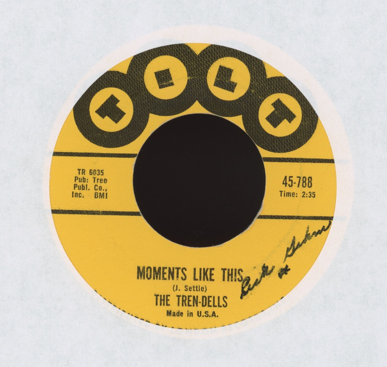 The Tren-Dells - Moments Like This on Tilt R&B Doo Wop 45