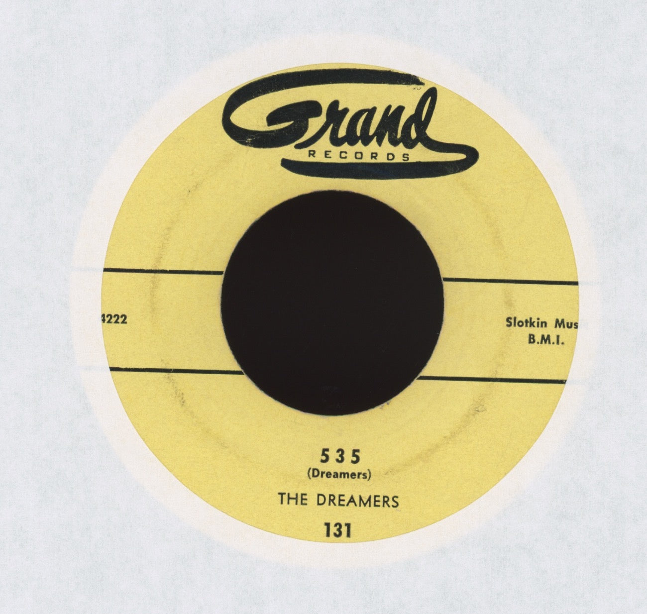 The Dreamers - Tears In My Eyes on Grand R&B Doo Wop 45