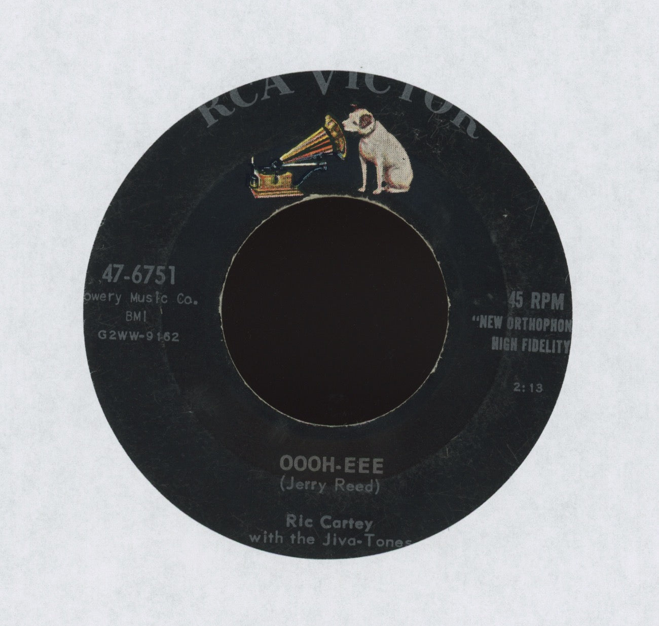 Ric Cartey With The Jiva-Tones - Oooh-Eeee on RCA Rockabilly 45