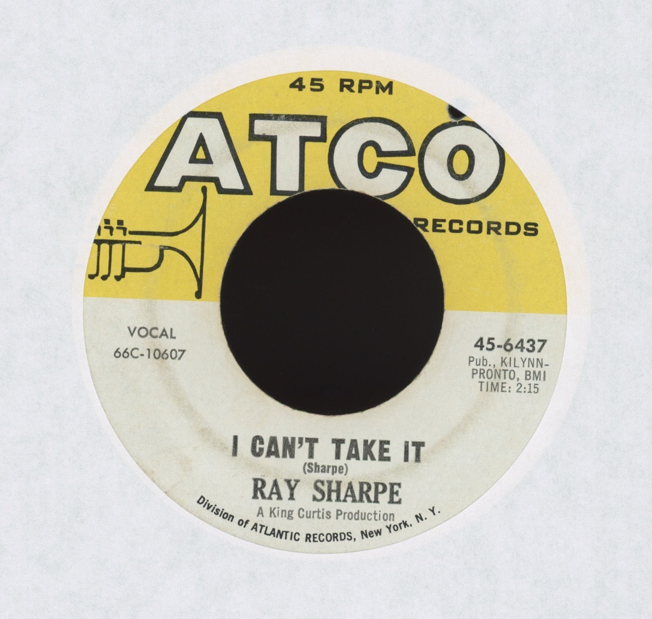 Ray Sharpe - I Can't Take It on Atco R&B