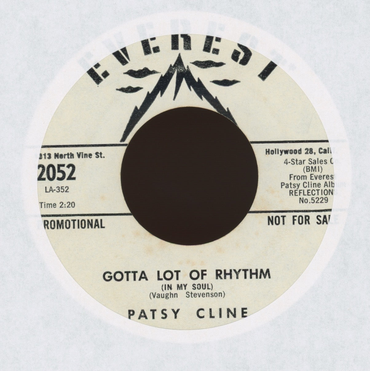 Patsy Cline - Gotta Lot Of Rhythm on Everest Promo Rockabilly 45