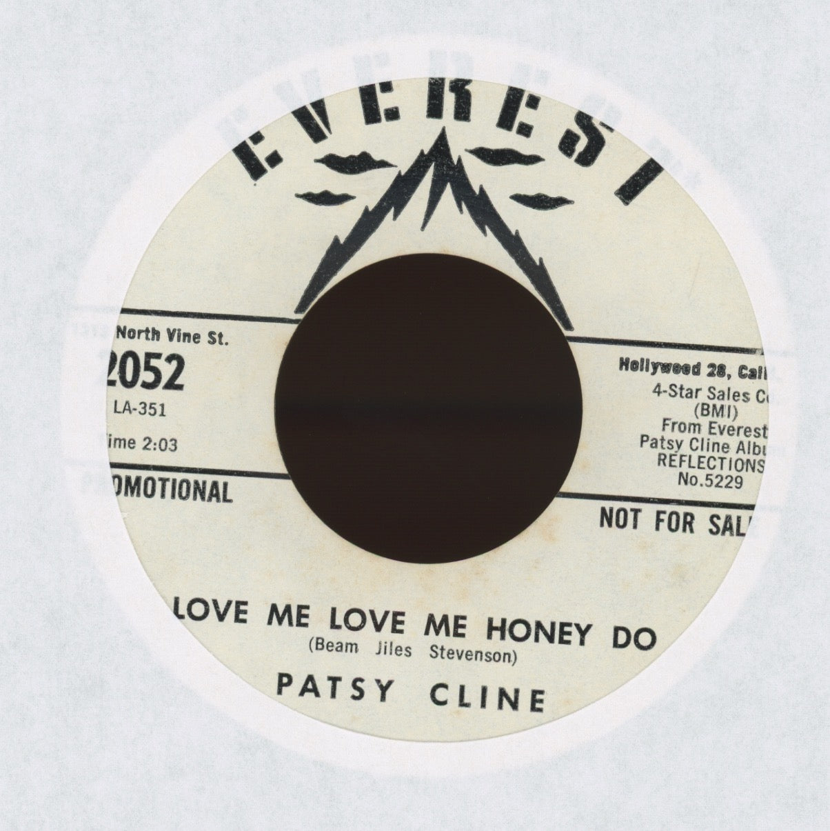 Patsy Cline - Gotta Lot Of Rhythm on Everest Promo Rockabilly 45