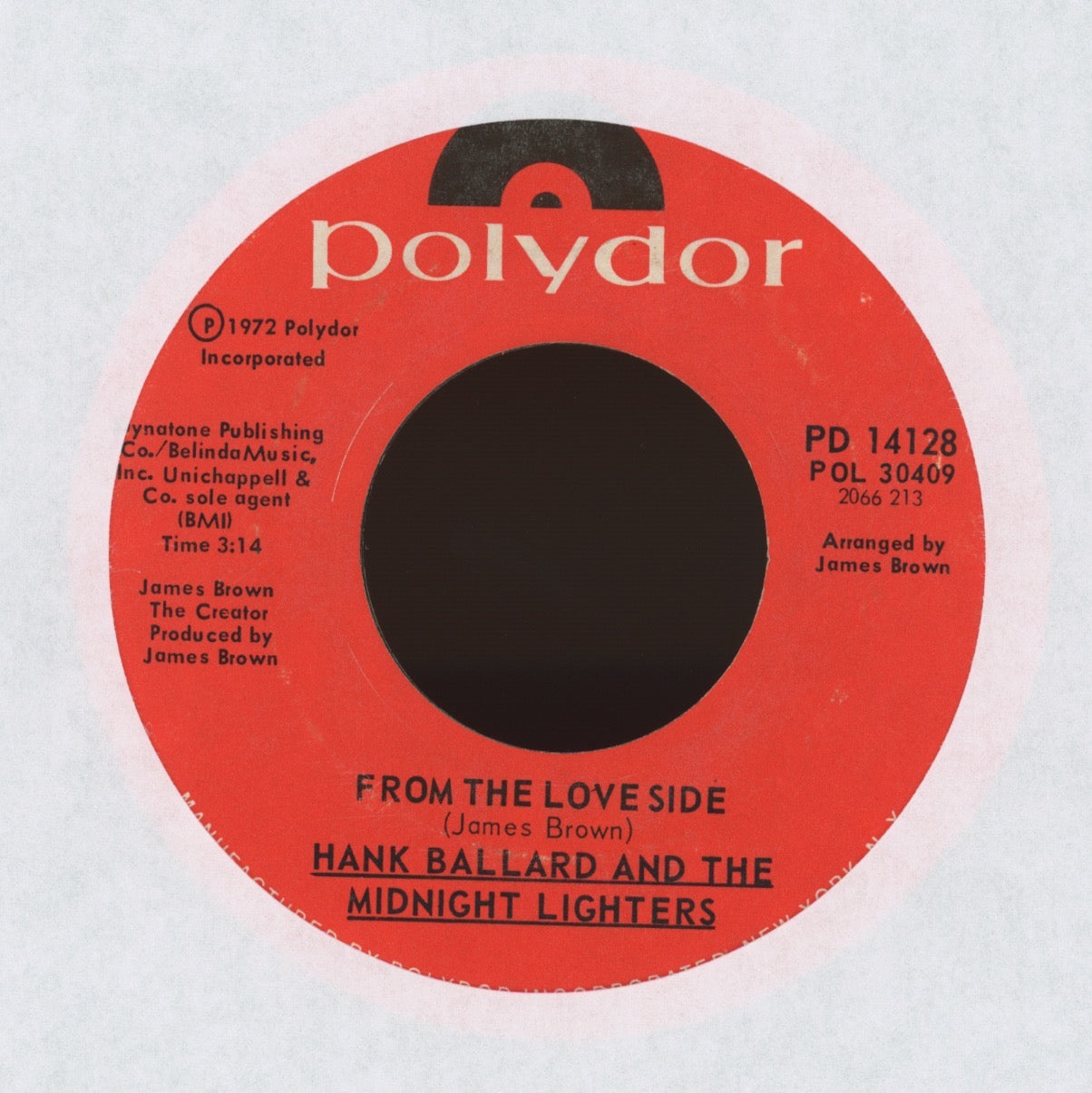 Hank Ballard And The Midnight Lighters - From The Love Side on Polydor Funk 45