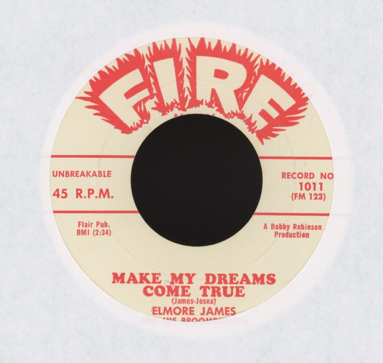 Elmore James & His Broomdusters - Make My Dreams Come True on Fire Promo R&B Blues 45