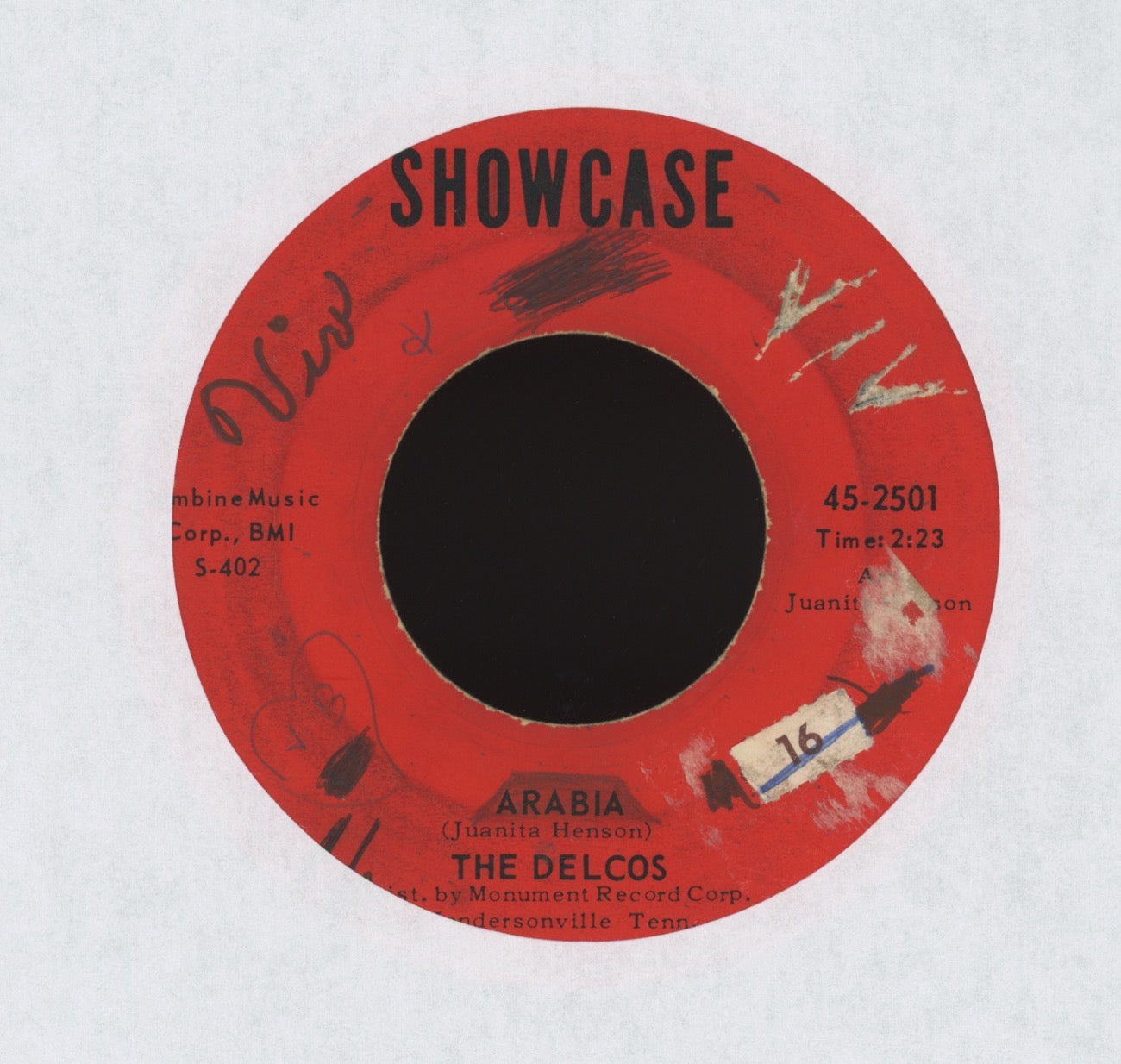 The Delcos - Arabia on Showcase Northern Soul Doo Wop 45