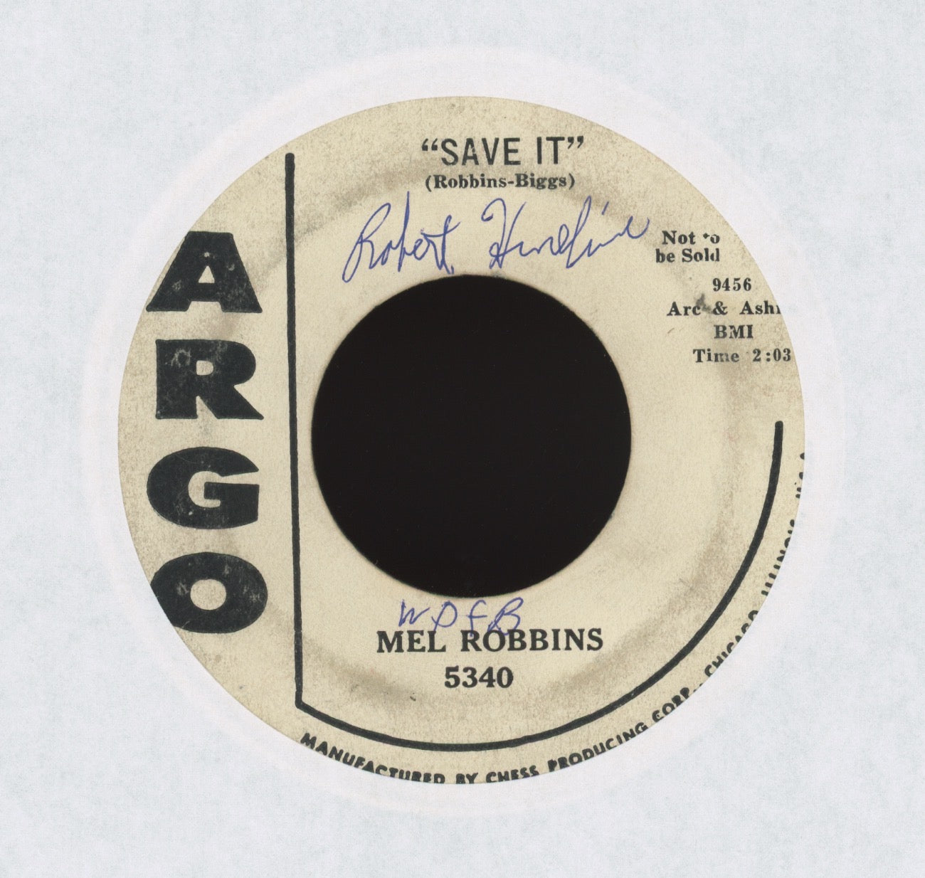 Mel Robbins - Save It on Argo Promo Rockabilly 45