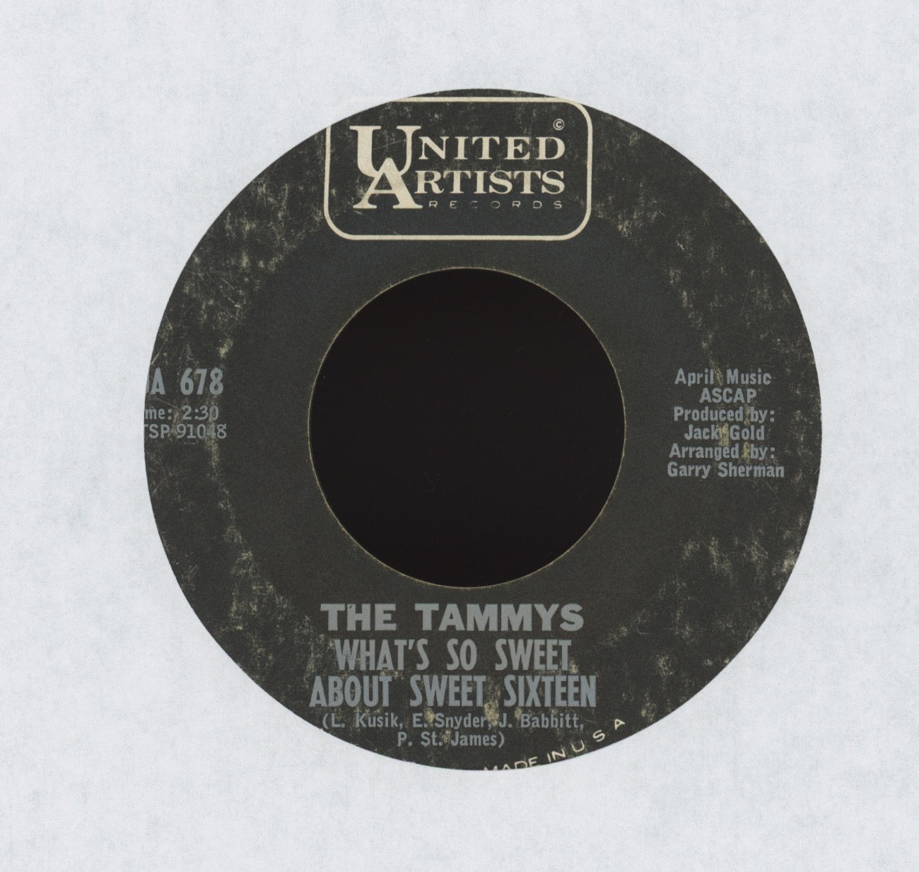 The Tammys - Egyptian Shumba on UA Girl Group 45