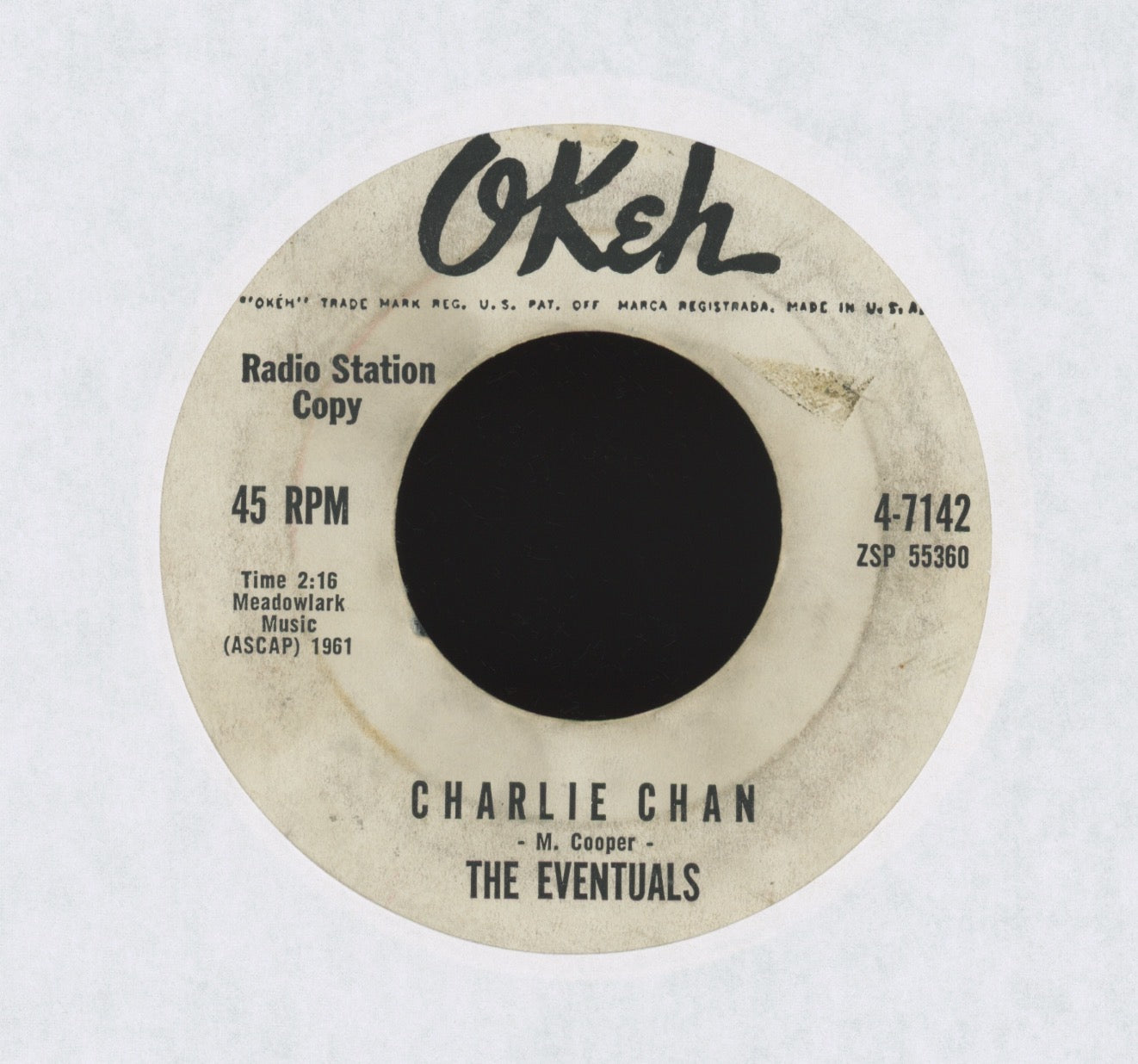 The Eventuals - Charlie Chan on Okeh Promo R&B 45