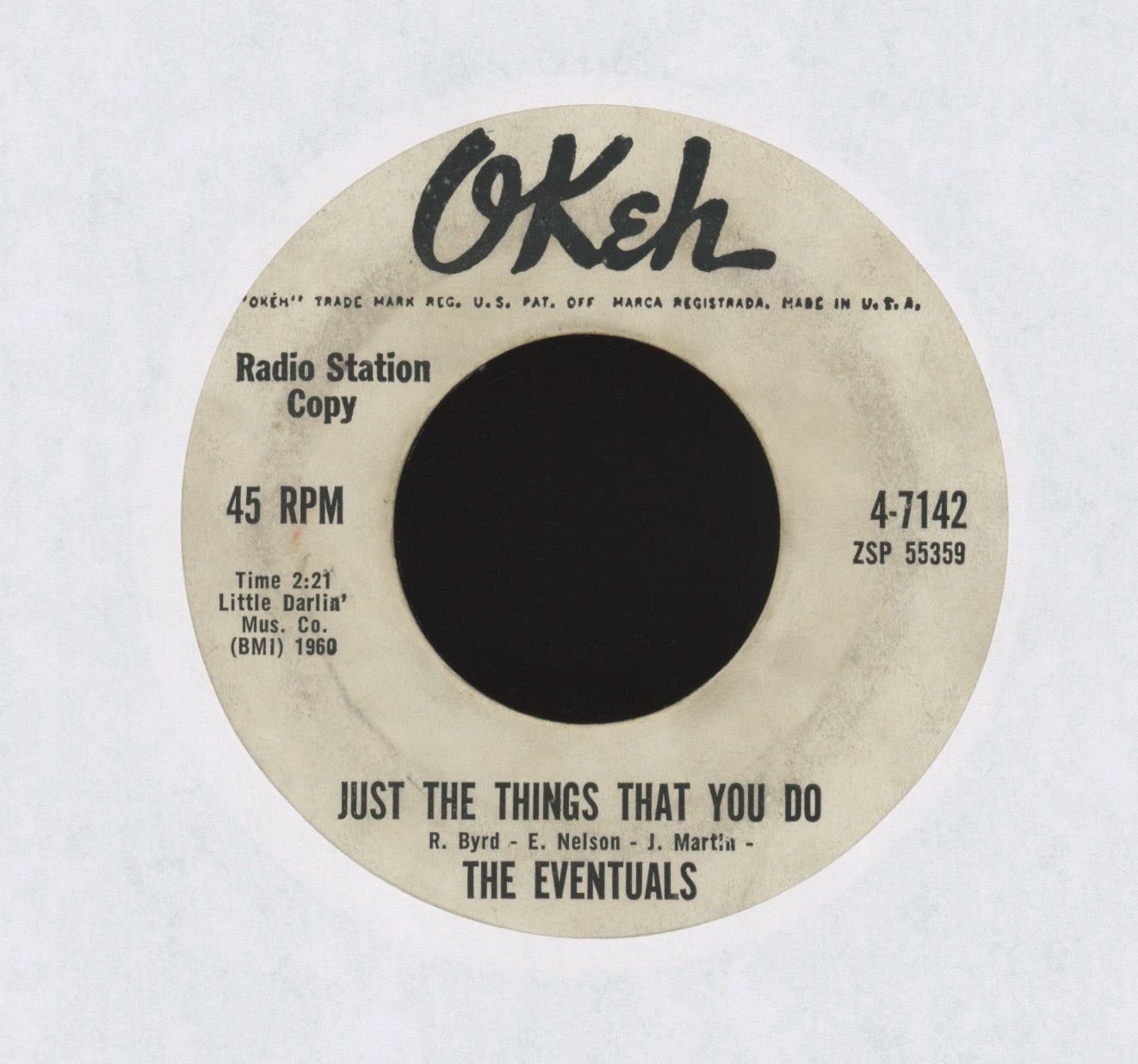 The Eventuals - Charlie Chan on Okeh Promo R&B 45