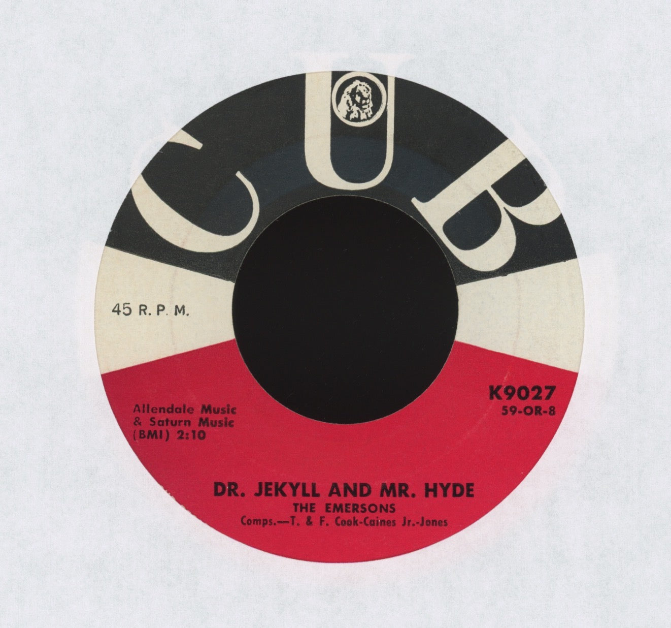 The Emersons - Dr. Jekyll And Mr. Hyde on Cub Halloween Horror Doo Wop 45