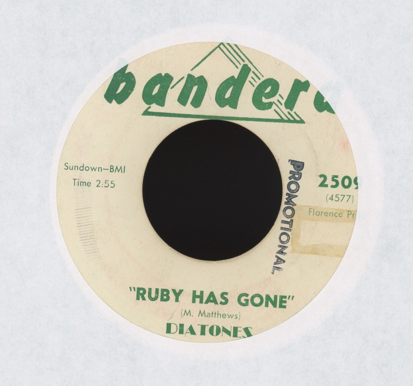 The Diatones - Ruby Has Gone on Bandera R&B Doo Wop 45