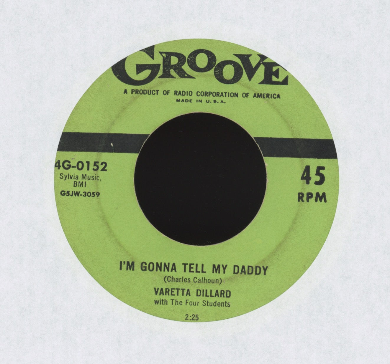 Varetta Dillard, The Four Students - I'm Gonna Tell My Daddy on Groove R&B Rocker 45