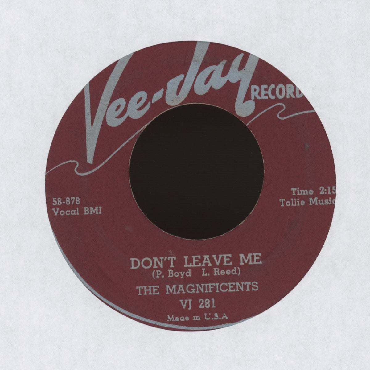 The Magnificents - Don't Leave Me / Ozeta on Vee Jay Records R&B Doo Wop 45
