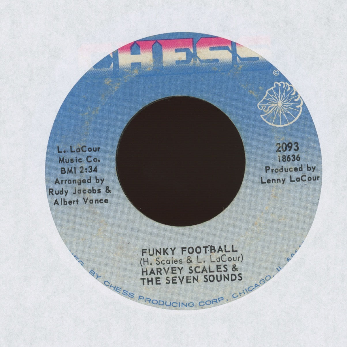 Harvey Scales & The Seven Sounds - Get Down 1970 on Chess Promo Funk 45