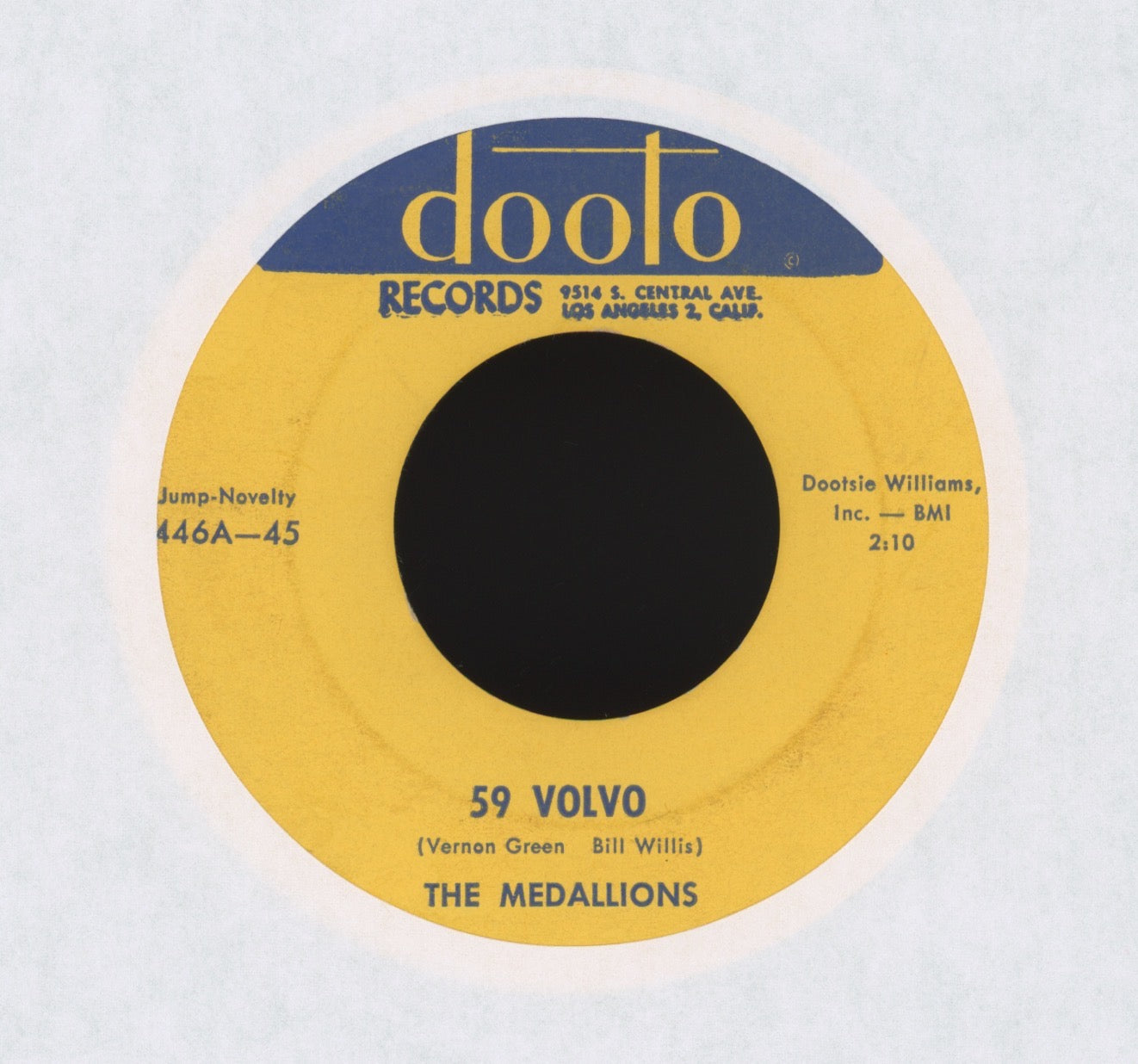 The Medallions - 59 Volvo on Dootoo R&B Doo Wop 45