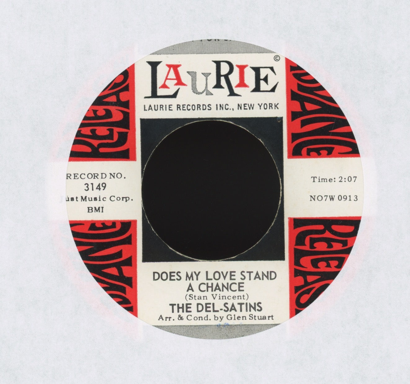 The Del-Satins - Ballad Of A Dee-Jay on Laurie Promo Northern Soul Doo Wop 45