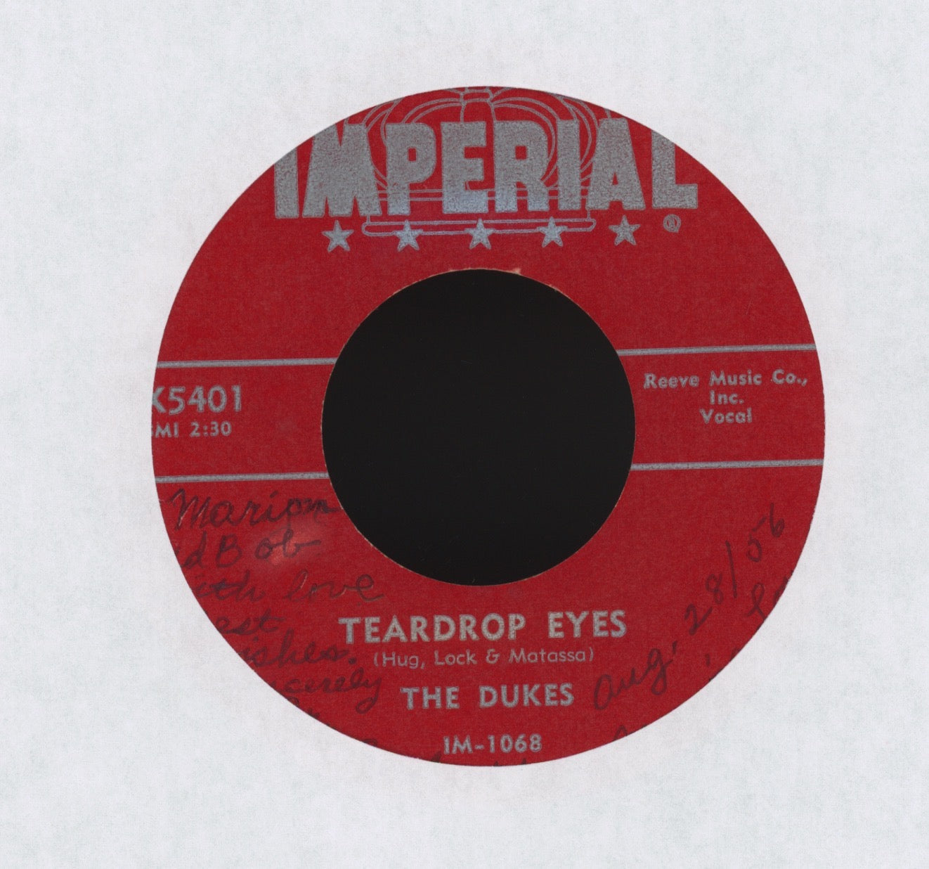 The Dukes - Shimmies & The Shakes on Imperial R&B Doo Wop Rocker