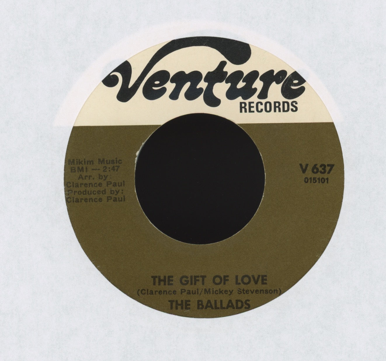 The Ballads - I Wish I Knew on Venture Northern Soul 45