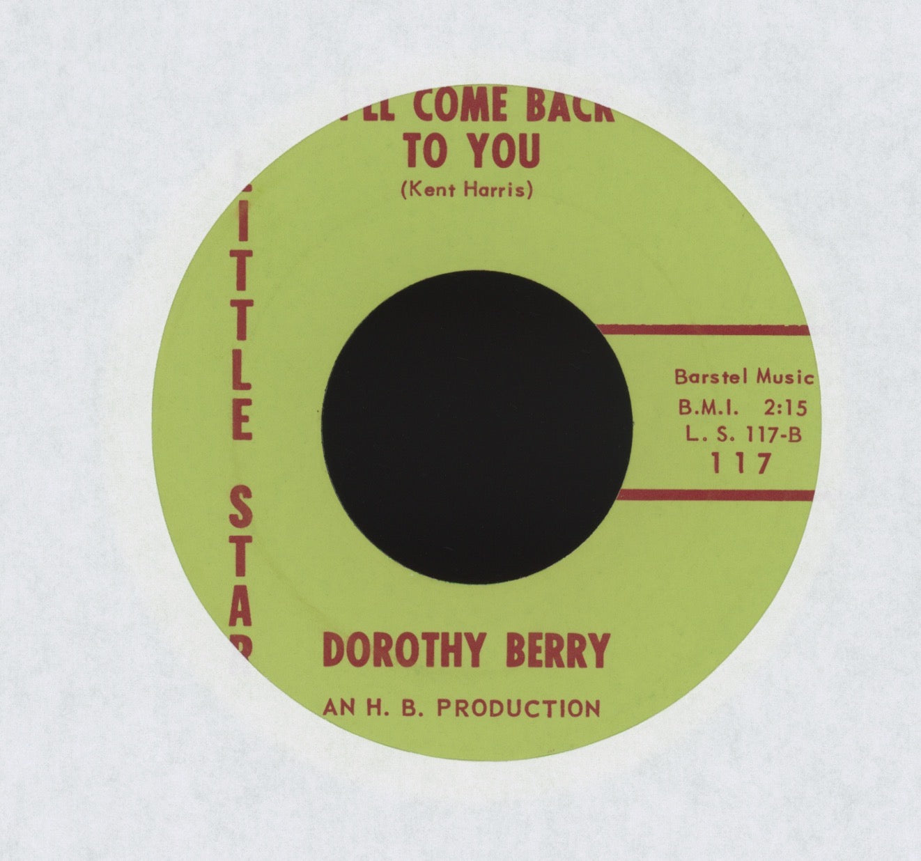 Dorothy Berry - I Say You're Driving Me Crazy on Little Star R&B 45