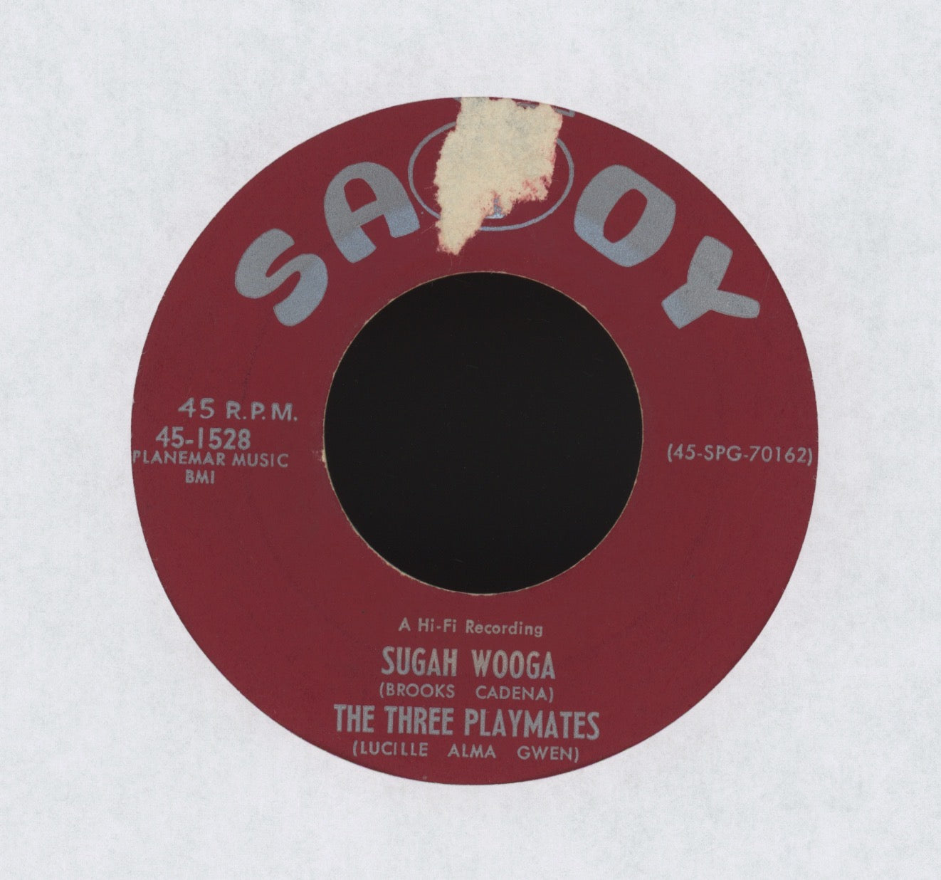 The Playmates - Sugah Wooga on Savoy R&B 45
