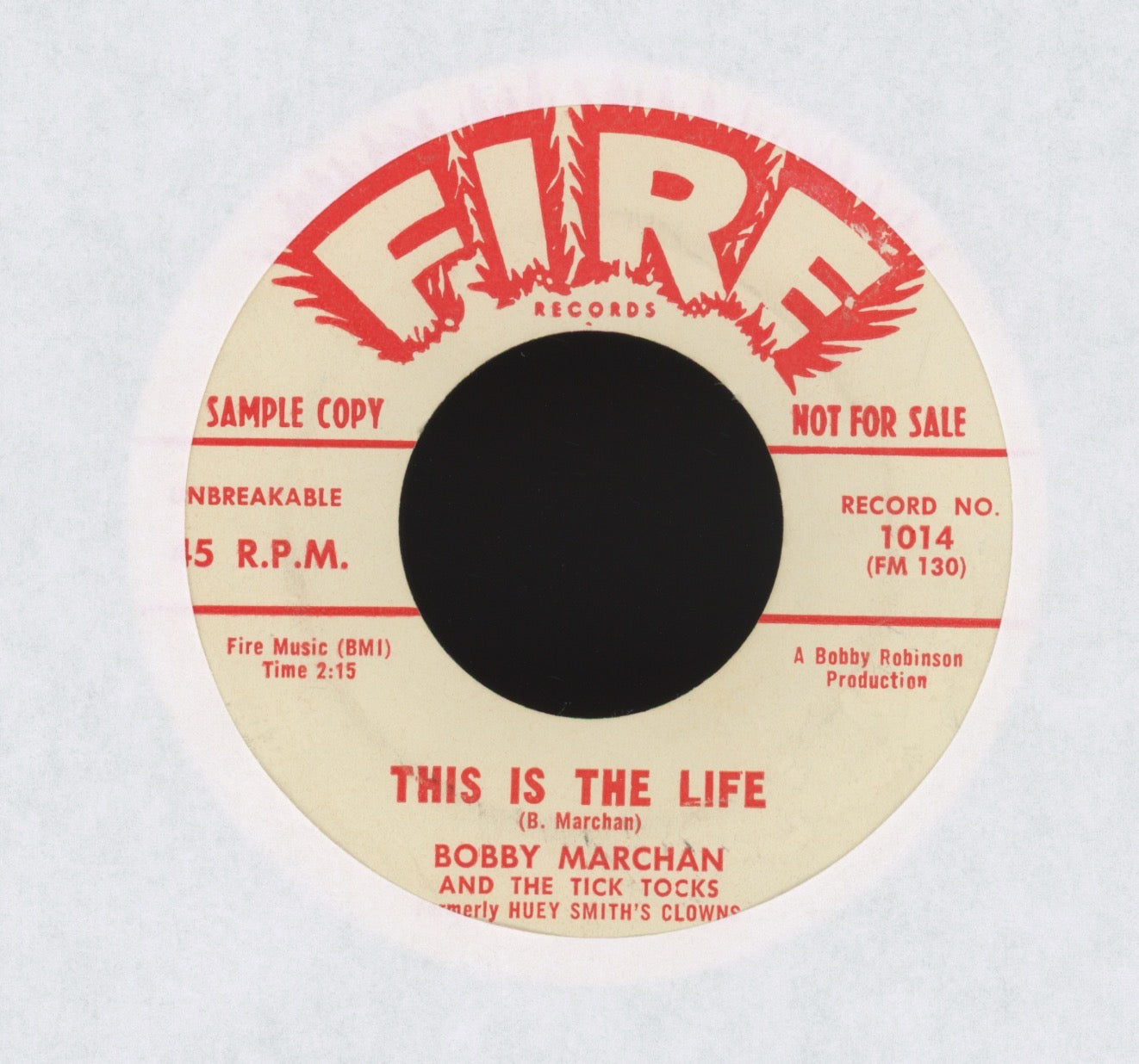 Bobby Marchan - Snoopin' And Accusin' on Fire Promo R&B 45