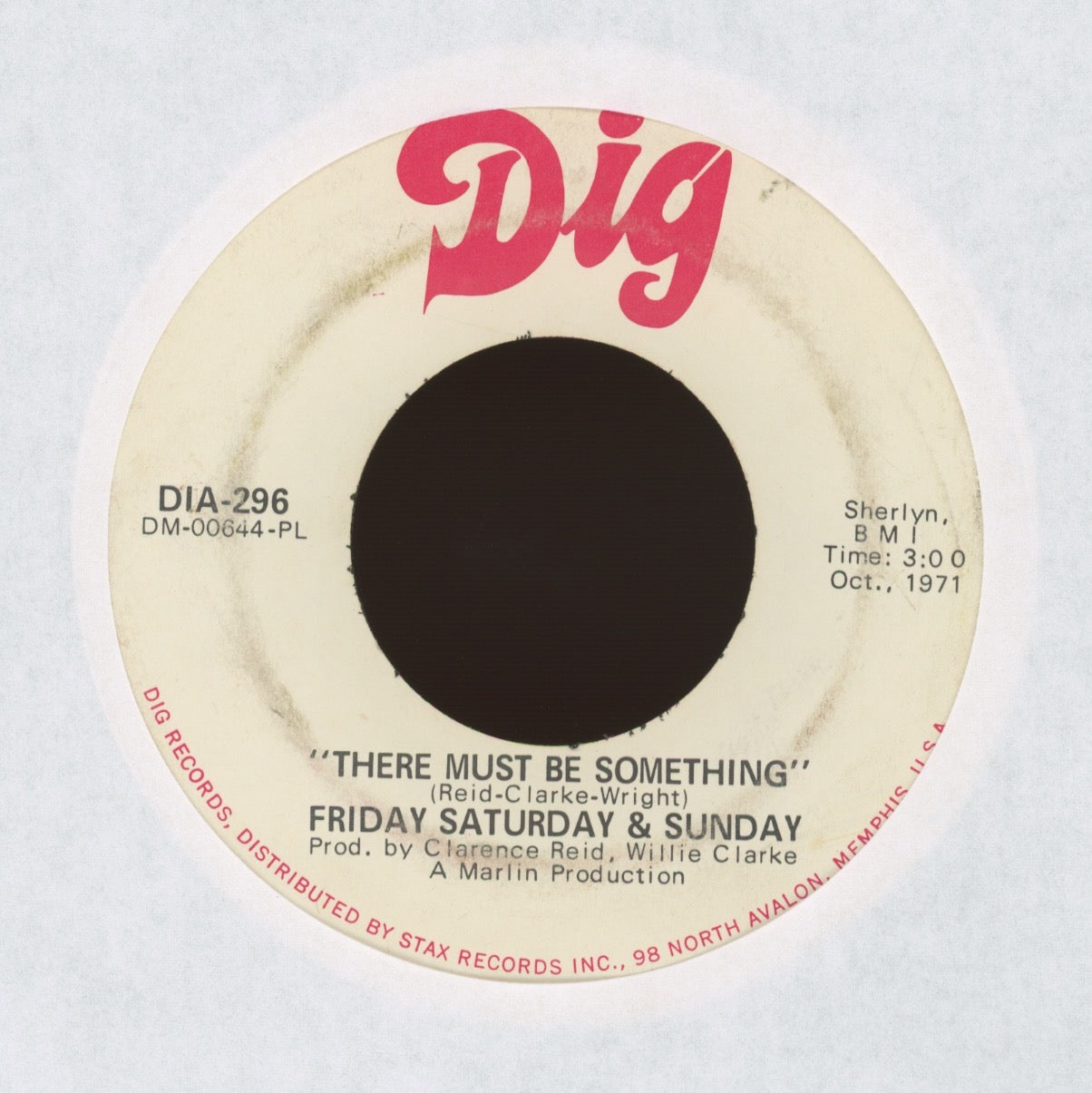 Friday, Saturday & Sunday - There Must Be Something on Dig Promo Crossover Soul Funk 45