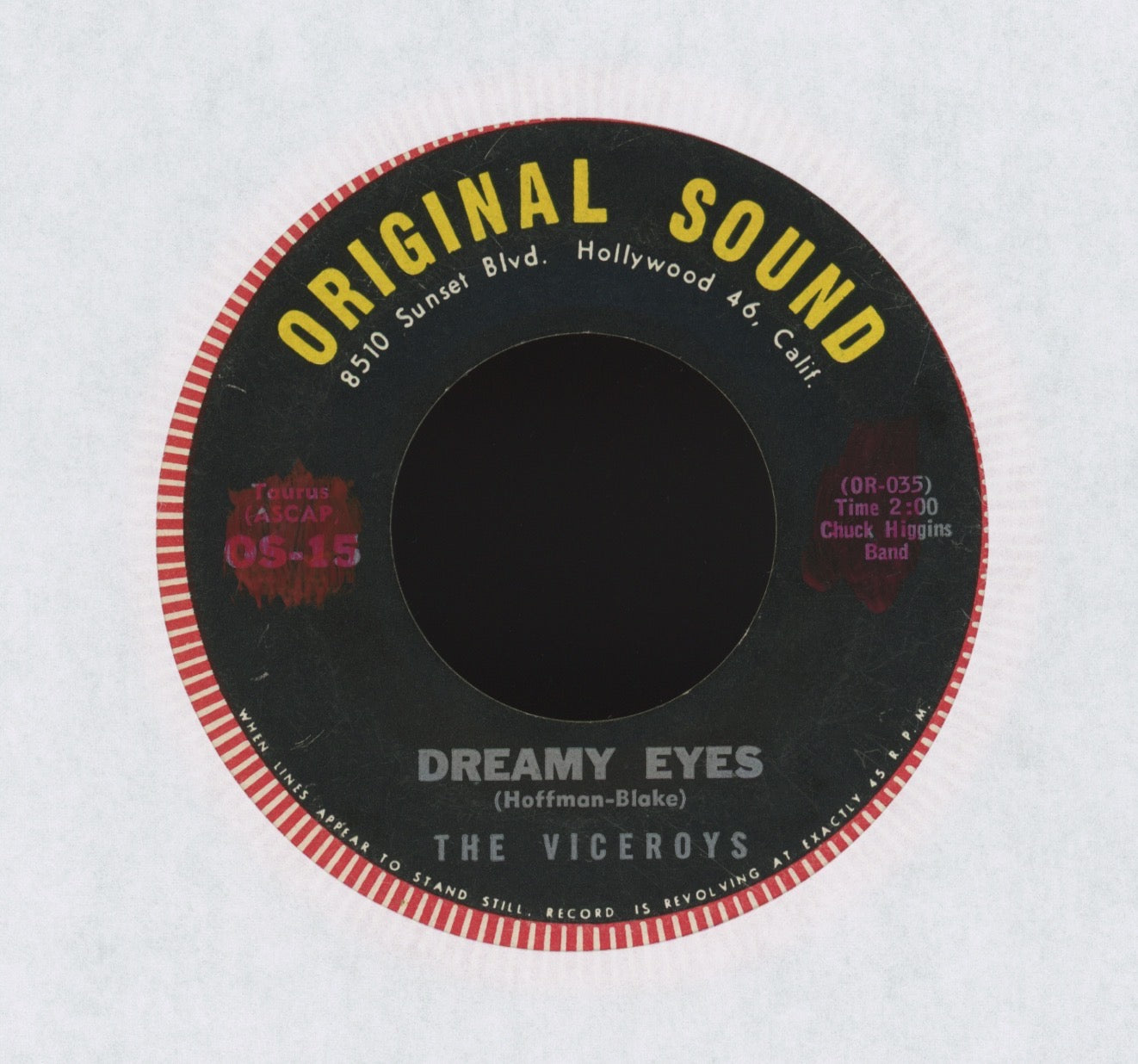 The Viceroys - Dreamy Eyes on Original Sound R&B Doo Wop 45