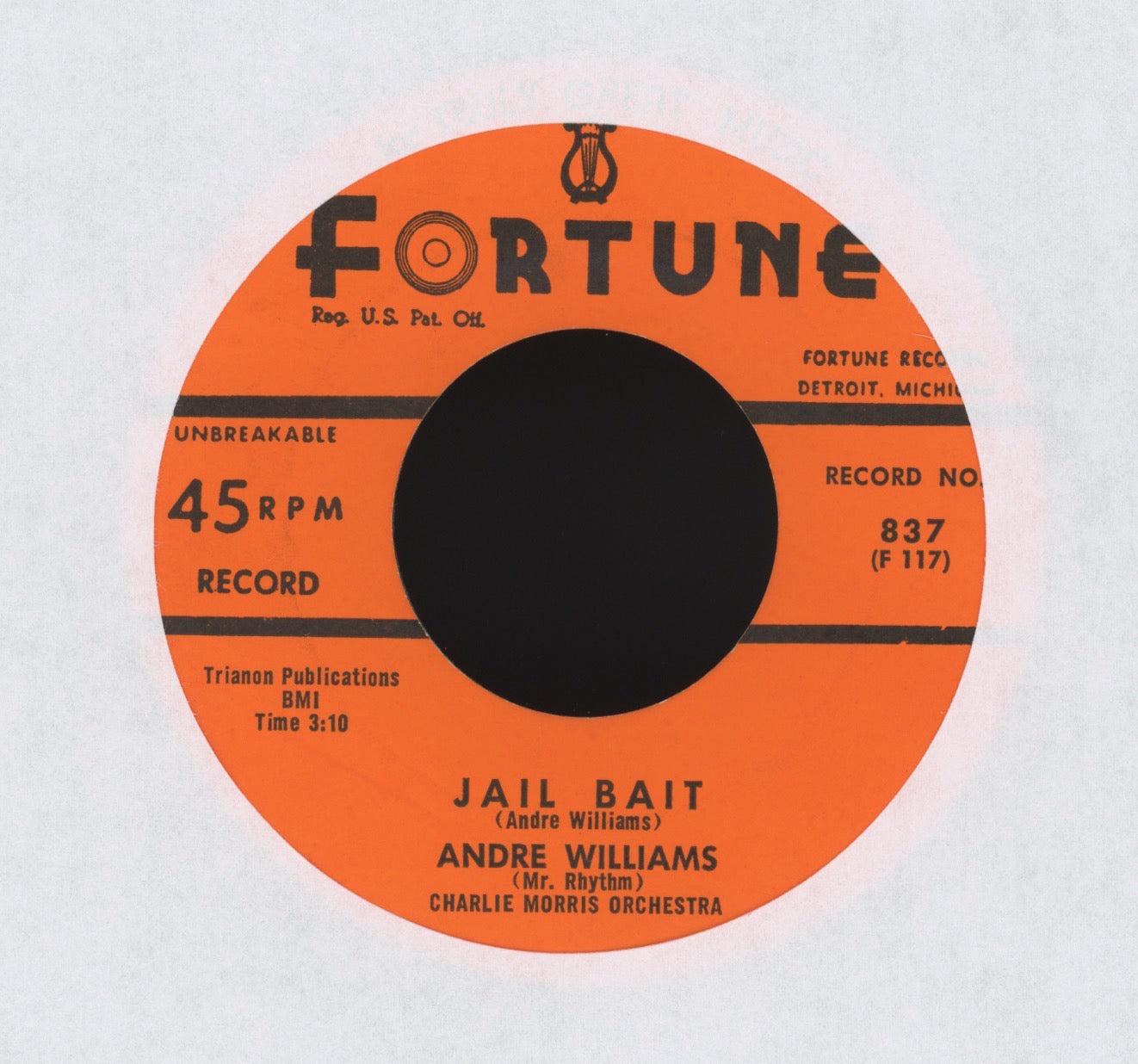 Andre Williams - Jail Bait on Fortune R&B 45
