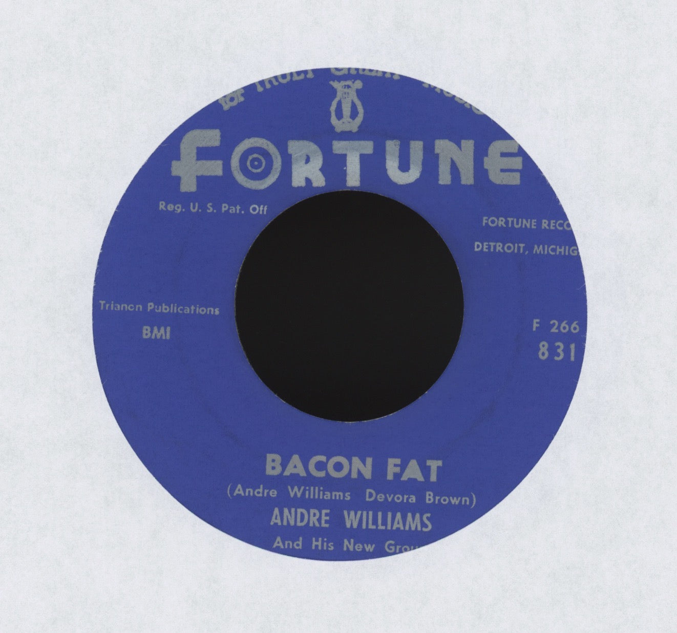 Andre Williams & His New Group - Bacon Fat on Fortune R&B 45