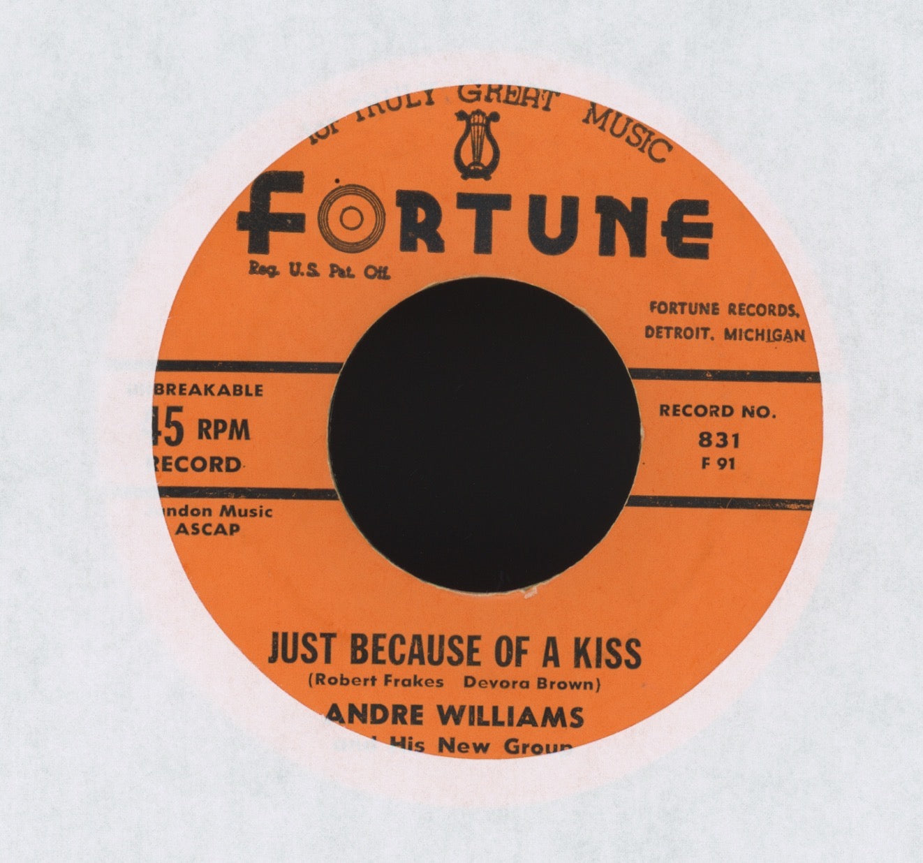 Andre Williams & His New Group - Didlee, Didlee Womp, Womp (Bacon Fat) on Fortune R&B 45